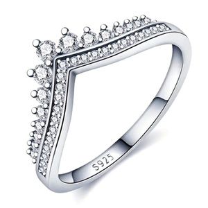 S925 Sterling Silver Chevron Eternity Band